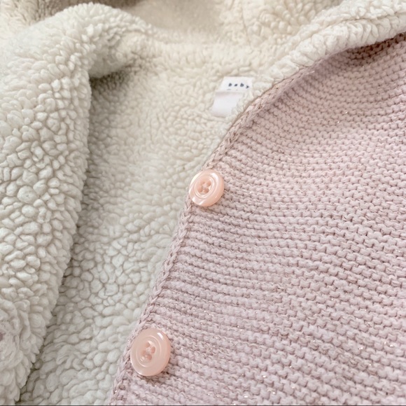 GAP Baby Pink Brannan Bear Sherpa-Lined Sweater - Picture 11 of 11